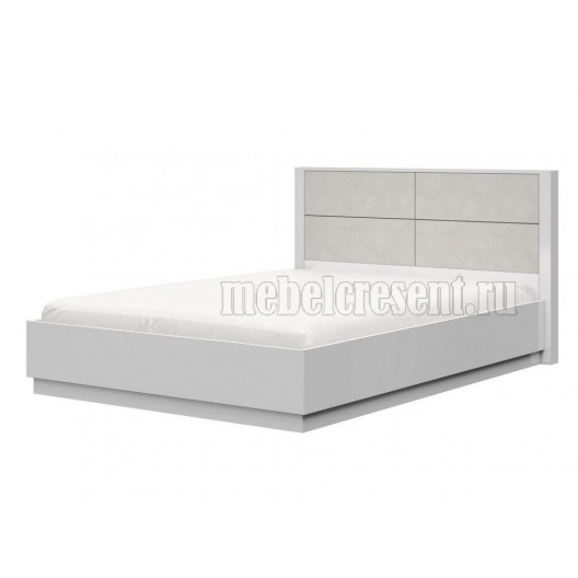 Кровать 1400 с подъёмным механизмом «Вива» Белый глянец - Платина